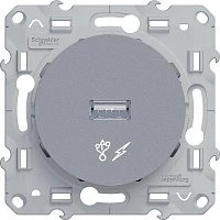 Розетка USB Schneider Electric Odace алюминий